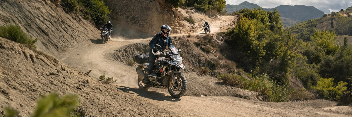 BMW Motorcycles on the way to visit lakes in Southern California.